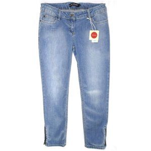 NWT Mini Boden girls skinny Capri blue jeans size 14Y